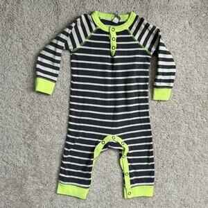Ruum 3-6 Months Neon Striped One Piece Romper